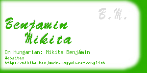 benjamin mikita business card